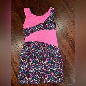 Colorful Gymnastics Bodysuit for Kids. Size L (10/12).
